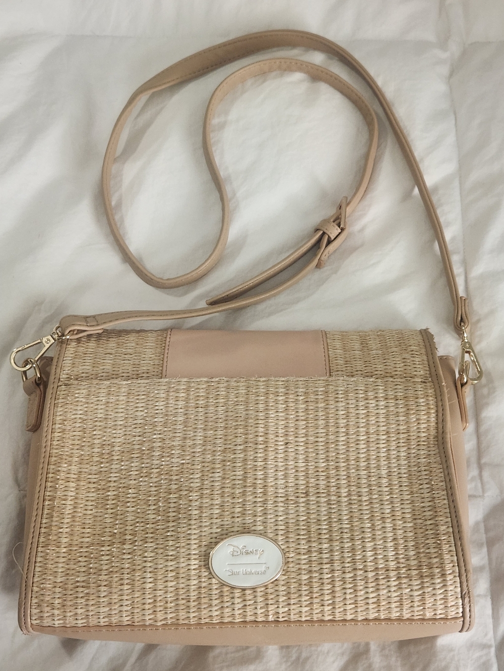 Disney Our Universe Bambi Weaved Basket Crossbody Bag Lightweight - Picture 2 of 12